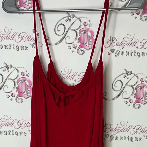 Dress beach coverup tie dye one size fits all Red and Black Ombre Fringe bow - Picture 4 of 5